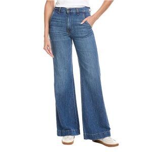 Askk NY Jeans Size 31 Wide Leg Summer Linen Blend Medium Wash Womens New